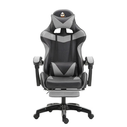 Ergonomic gaming chair, office chair, height adjustable,PU leather computer chair, with headrest and lumbar support, 360° swivel
