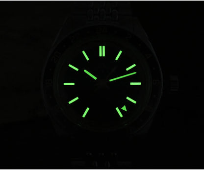 San Martin 39.5mm Limited Edition Full Lume Dial Automatic Mens Watch NH34 GMT 6H Date 10Bar Luxury Kol Saati SN0116W