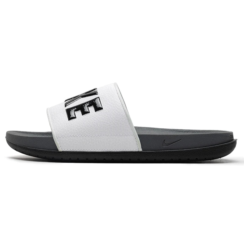 „Nike Offcourt Slide“ vyriški šlepetės, patogūs ir lengvi sandalai, skirti nešioti tiek patalpose, tiek lauke, paplūdimio batai Bq4639-001
