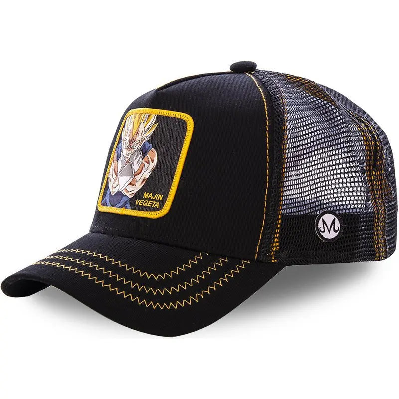 Dragon Ball Styles Anime Son Goku Bomuld Ny baseballkasket til mænd og kvinder Hip Hop Far Justerbar mesh-kasket Trucker-kasket