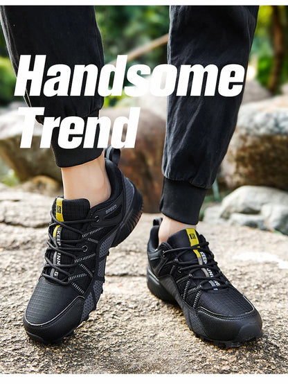 Herenwandelschoenen voor alle terreinen – outdoor sportschoenen van ademend mesh, antislip en slijtvast, voor wandelen en fietsen outdoor