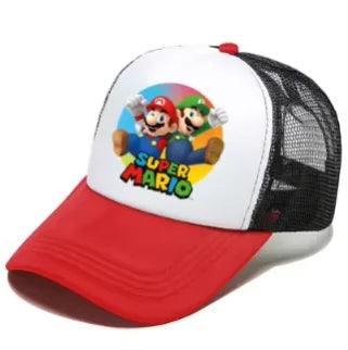 Mario – ležérne bejzbalové slnečné čiapky – akčné univerzálne polyesterové čiapky – detské – pre vodičov nákladných vozidiel – doplnky pre dospelých – nastaviteľné – anime príslušenstvo