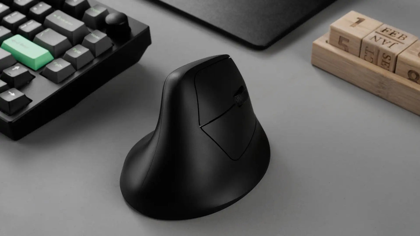 Ratón ergonómico inalámbrico Keychron M5 óptico con tasa de sondeo 8K, 2.4GHz y Bluetooth, Type-C, sensor 3950