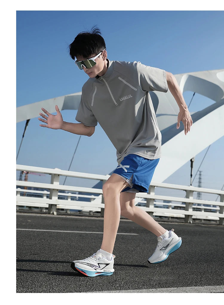 Sapatilhas de corrida com placa de carbono, especialidade maratona, para homem e mulher, desportivas, respiráveis, leves, confortáveis, atléticas e antiderrapantes