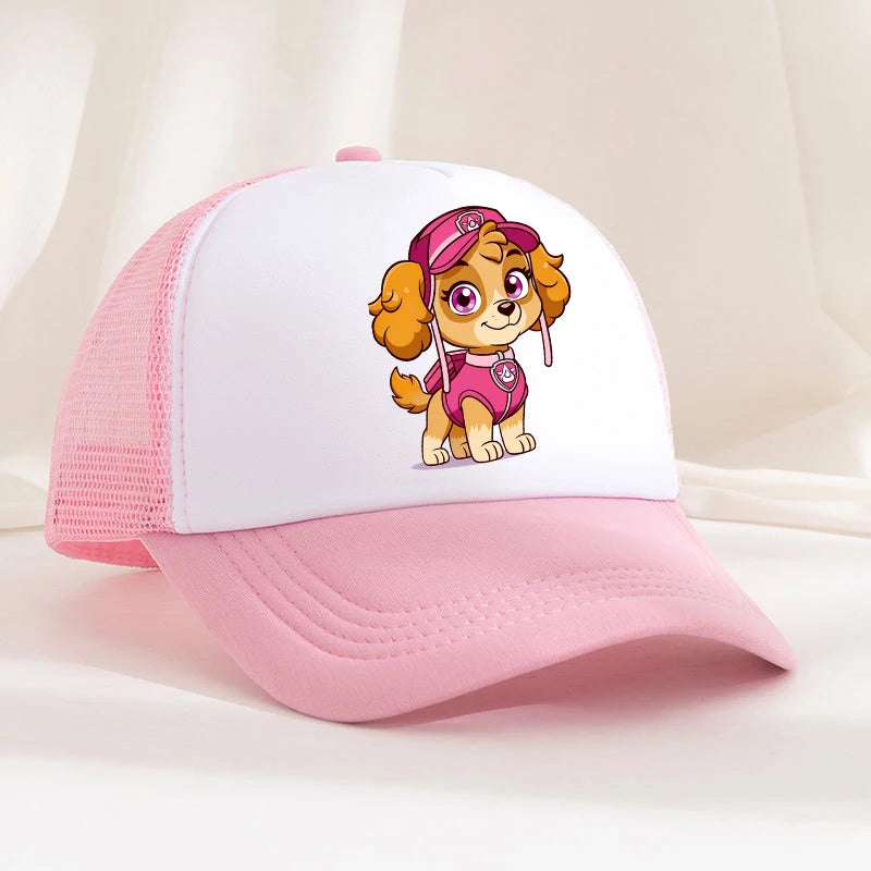 Baseballová čiapka pre chlapcov a dievčatá, letná nastaviteľná slnečná čiapka s motívom anime Paw Patrols Chase Skye, roztomilá retro slnečná čiapka, darček pre dospelých