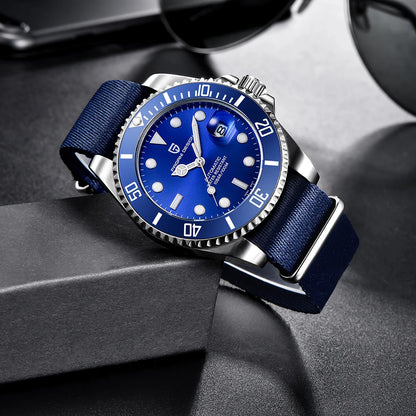 New PAGANI DESIGN Diving Automatic Mechanical Watch Luxury Sports Waterproof Watch Stainless Steel Sapphire Luminous Watch for Men