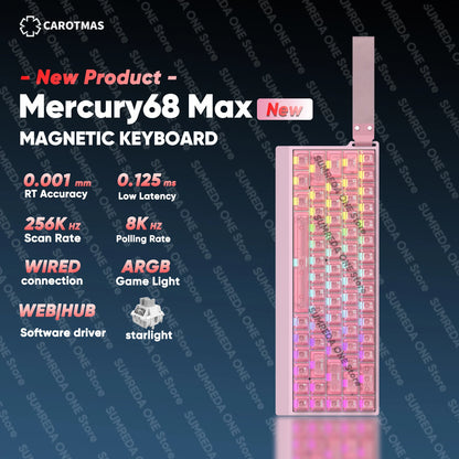 IROK Carotmas Mercury68 Max mars68 pro Mercury 68 teclado mecánico magnético gaming Rapid Trigge 0.001 8K con cable para gamers