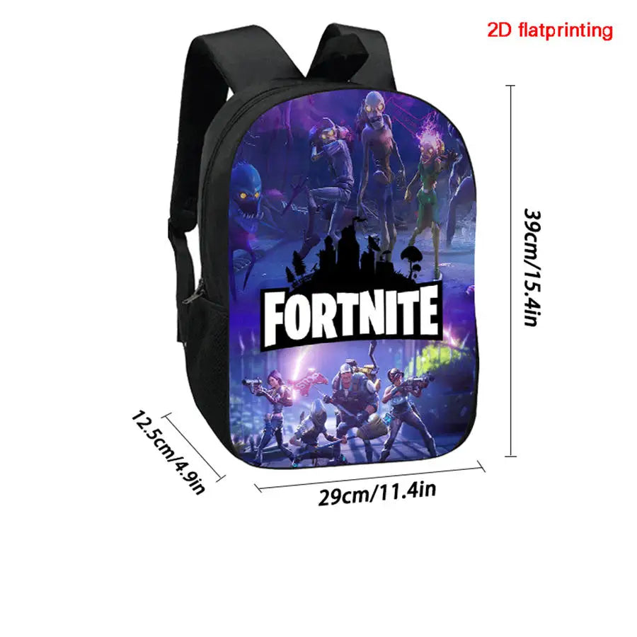 Conjunto de Mochila Infantil Fortnite de 2 Peças com Estojo, Leve e Resistente, Saco Escolar para Rapazes e Raparigas dos 6 aos 9 Anos, Material Escolar Diário