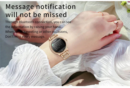AMOLED Screen Smart Watch Heart Rate Blood Oxygen Fashion Ladies Bracelet 2023 Bluetooth Call Smartwatch Womoen For Android IOS