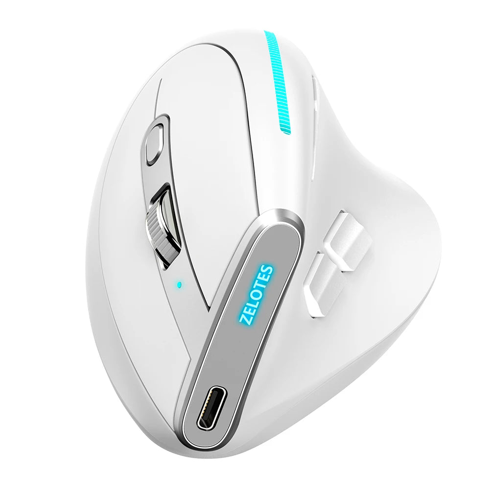 F-36 ergonomikus vertikális egér 2.4G+BT1+BT2 vezeték nélküli, jobb- és balkezes számítógépes gaming egér, optikai USB egér számítógéphez és laptophoz