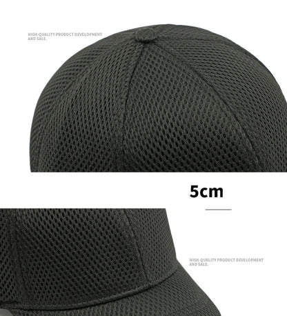 HT4828 5 cm Baseballkappe mit kurzer Krempe für Herren, 6-Panel-Baseballkappe, atmungsaktive Mesh-Trucker-Cap, Herren und Damen, einfarbig, schlichte Snapback-Cap