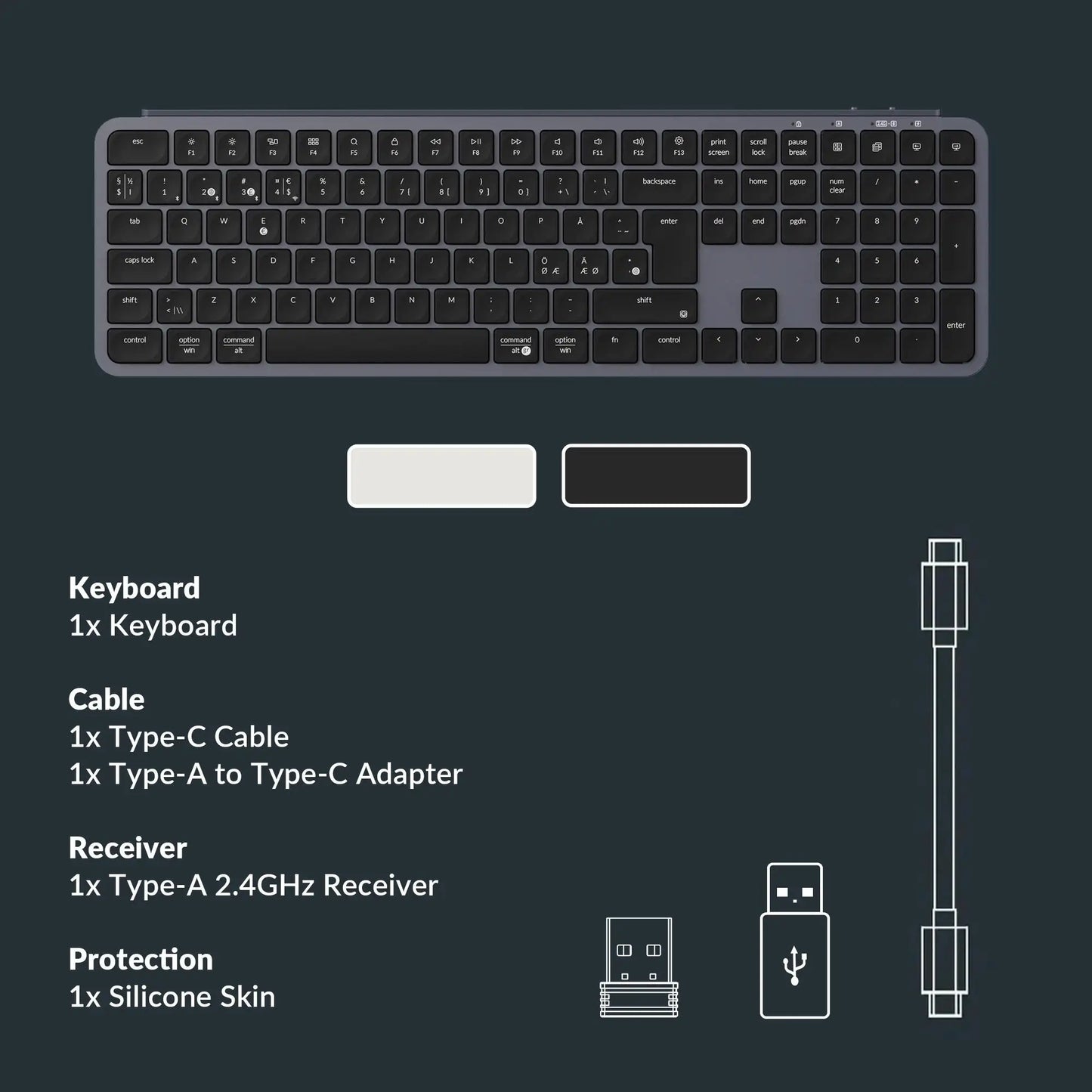 Teclado sem fios ultrafino Keychron B6 Pro com layout ISO, tamanho completo, portátil e leve, ligações 2.4GHz e Bluetooth