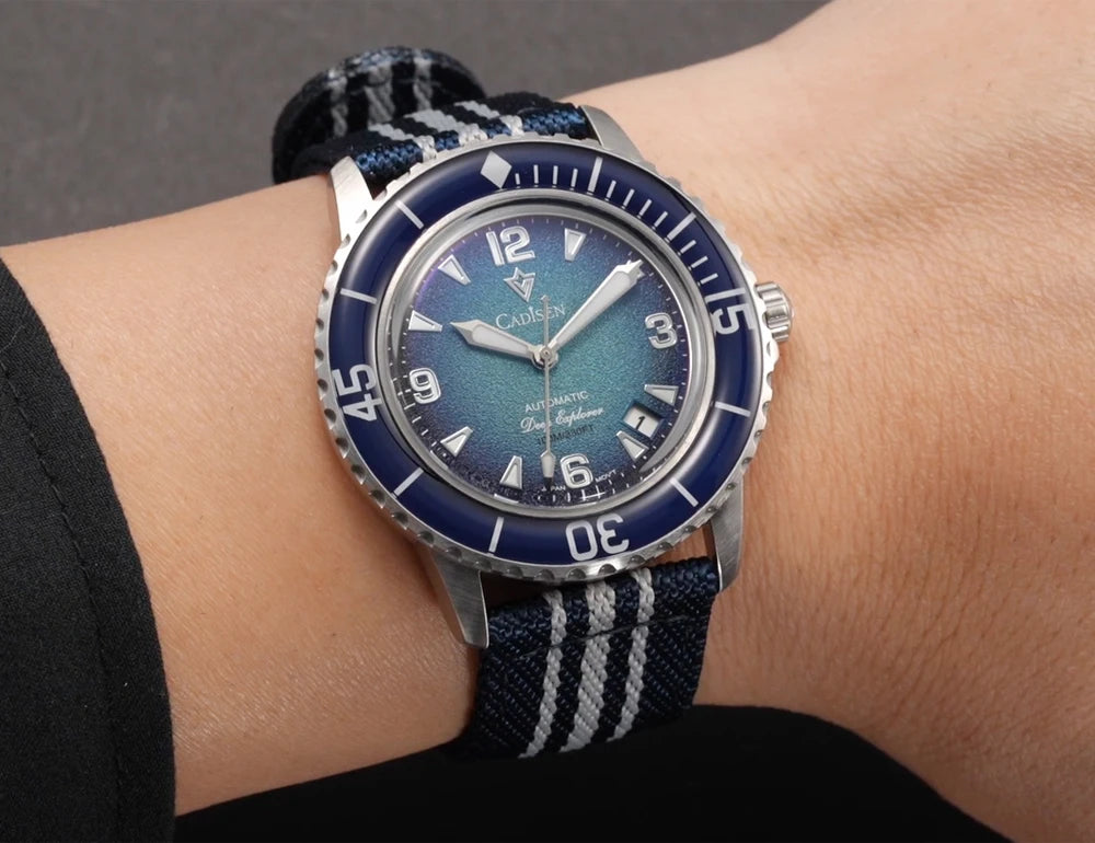 CADISEN Deep Explorer 2025 New Automatic Mechanical Watch Man Canvas Strap Wristwatch MIYOTA  Luxury Luminous Waterproof Watches