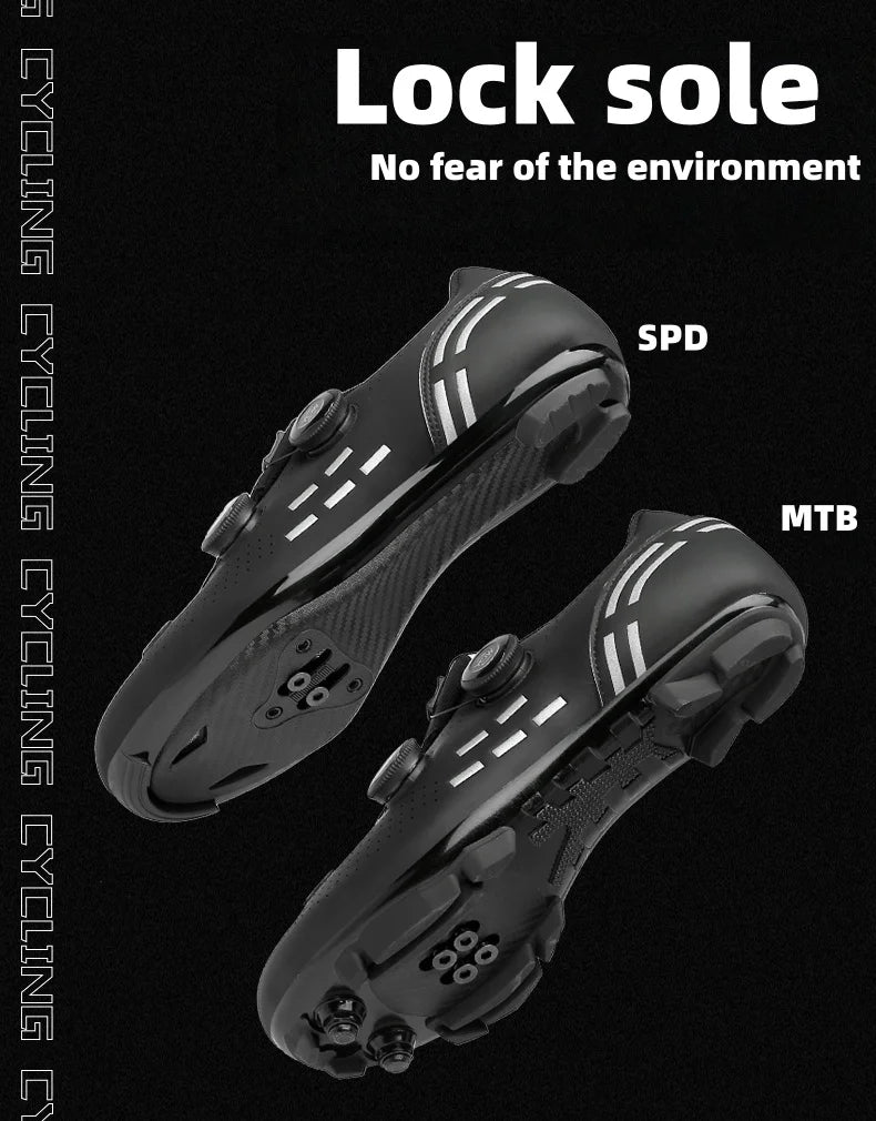 Hochwertige Fahrradschuhe für Herren, SPD, selbstverriegelnd, Rennrad-Sportschuhe, MTB-Mountainbike-Schuhe für Damen, rutschfeste Fahrradschuhe 36-47
