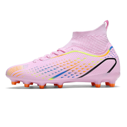 Zapatillas de fútbol para hombre, botas de fútbol profesionales para césped y futsal, unisex, para partidos en césped y entrenamiento al aire libre, tacos antideslizantes y transpirables