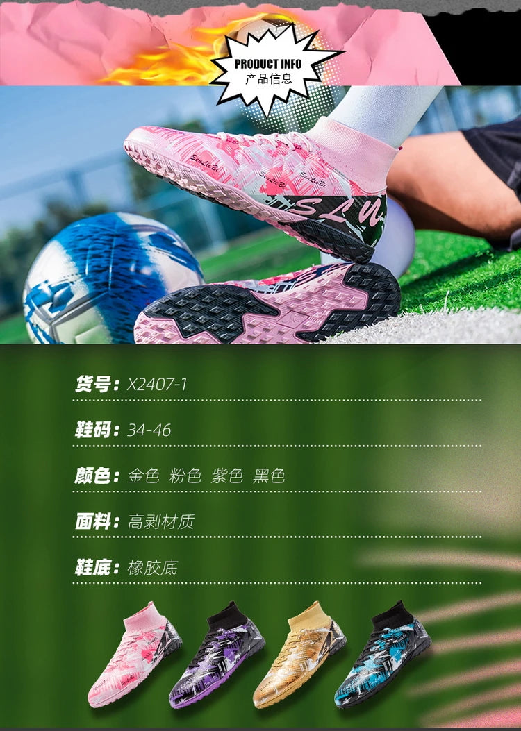 34–46 dydžio vyriški FG/TF futbolo bateliai, futsalo, profesionalūs, unisex, vaikų futbolo bateliai, treniruočių, lauko, berniukų futbolo bateliai, sportiniai bateliai