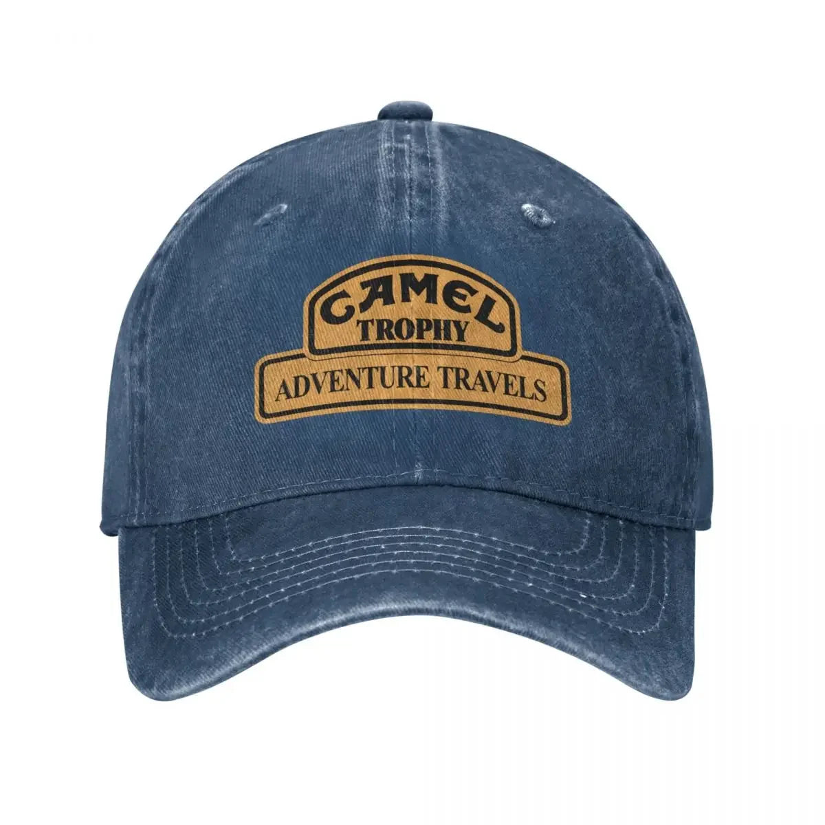 Retro bejzbalová čiapka Camel Trophy Racing pre mužov a ženy, v štýle „distressed“ z džínsoviny, s patentným zapínaním, outdoorová letná čiapka bez pevnej konštrukcie, mäkká čiapka