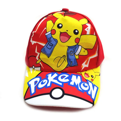 Kreslená bejzbalová čiapka s motívom Pokémona, čiapka s Pikachuom, nastaviteľná, Pokemon Cosplay, Hip Hop, pre deti, dievčatá, chlapcov, anime postavičky, hračky, darčeky pre deti