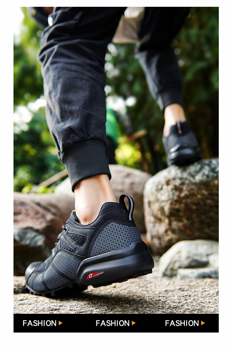 Herenwandelschoenen voor alle terreinen – outdoor sportschoenen van ademend mesh, antislip en slijtvast, voor wandelen en fietsen outdoor