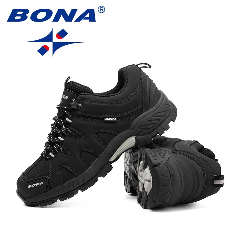 BONA Novedad Estilo Clásico Zapatillas de Senderismo para Hombre con Cordones Zapatillas Deportivas para Hombre Outdoor Jogging Trekking