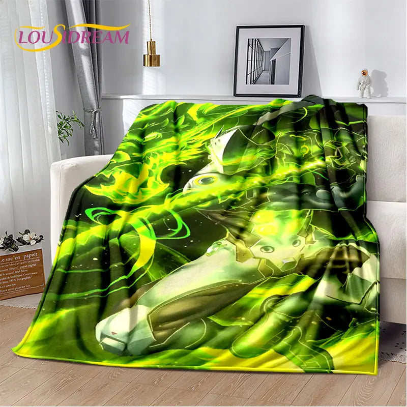 Overwatch Game Gamer DVA  Reaper Soft Plush Blanket,Flannel Blanket Throw Blanket for Living Room Bedroom Bed Sofa Picnic Kid 3D