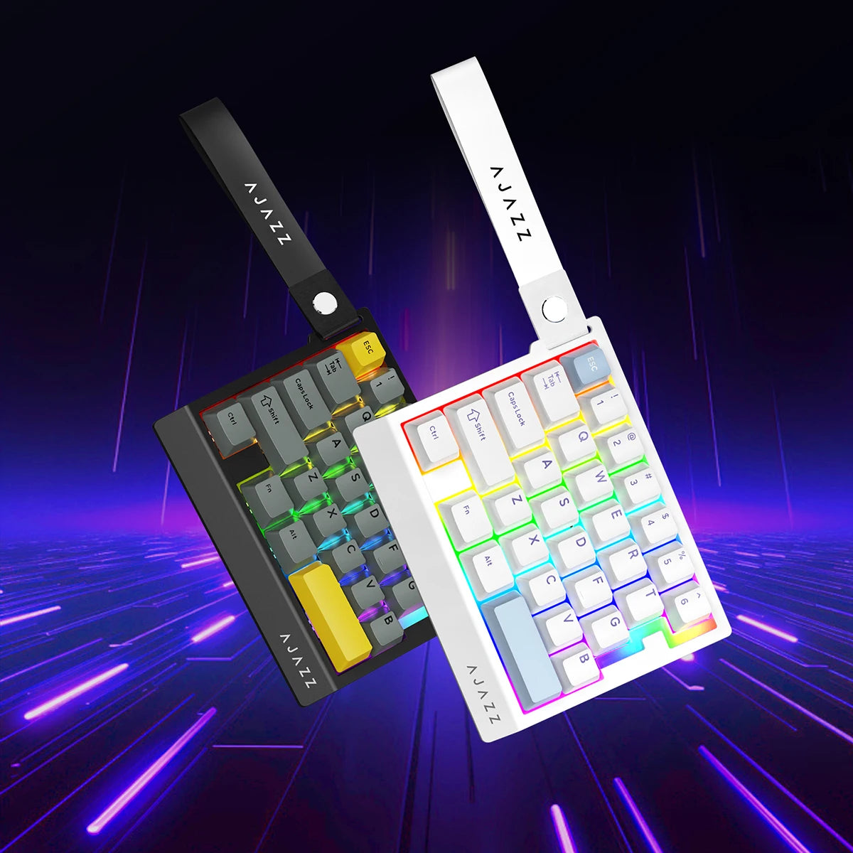 AJAZZ AK029 Wired One Handed Keyboard HE Magnetic Switch 8000Hz 29 Keys RGB Mini Gaming Mechanical Keyboard for PC Gamer