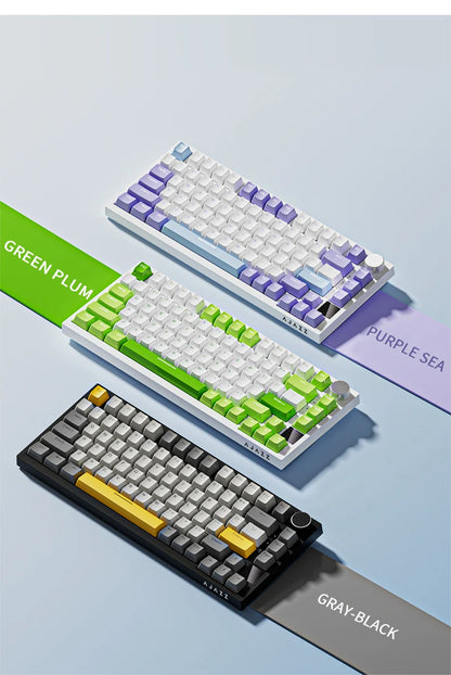 AJAZZ AK820 Pro kabelgebundene & kabellose mechanische Gaming-Tastatur, Tri-Mode, RGB-Hintergrundbeleuchtung, Hot-Swappable Switches, 70% kompaktes Layout, PC/Mac