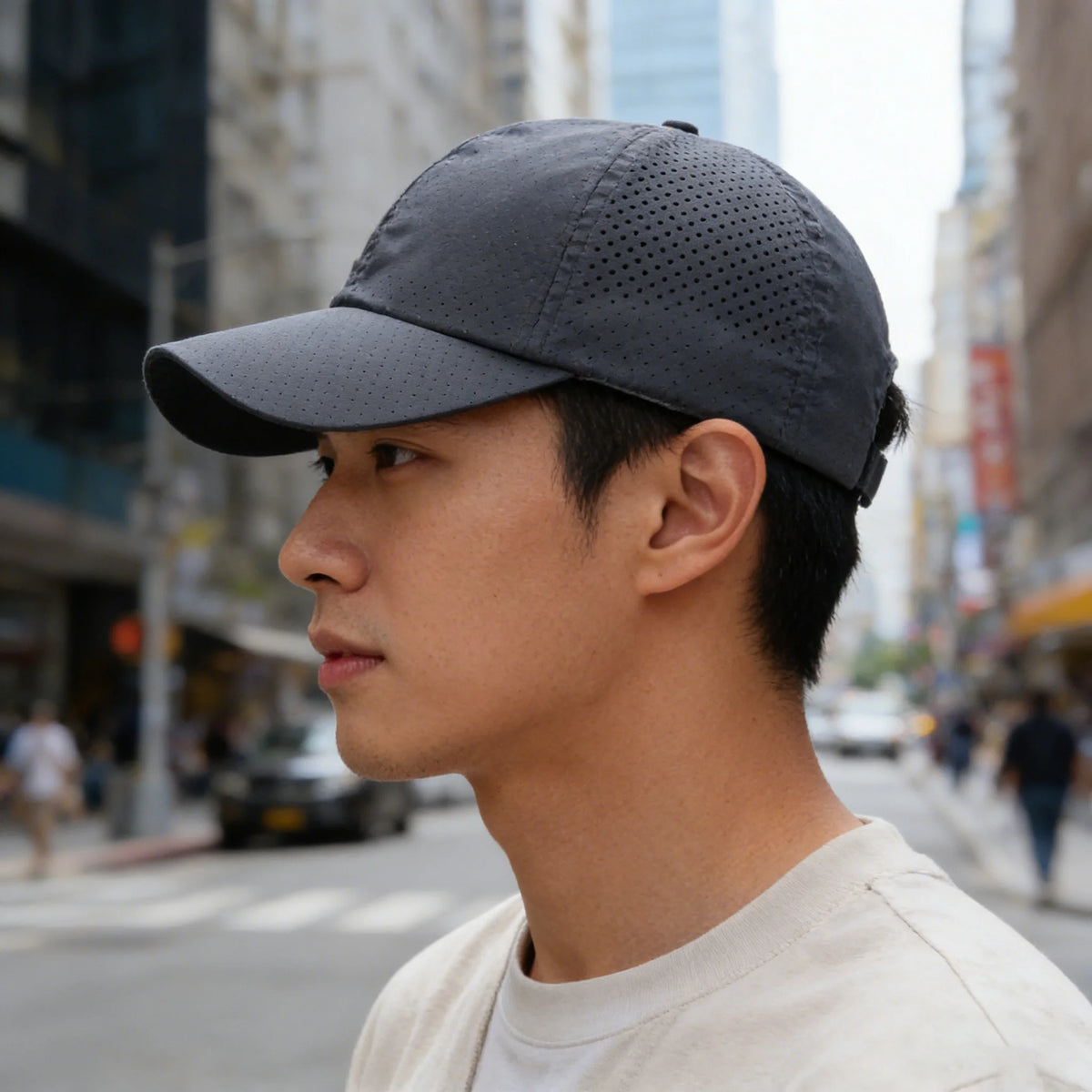 Mütze Herren Frühjahr/Sommer einfarbige Netzmütze Baseballmütze Damen Herbst Koreanische Ausgabe Sonnenschutzmütze Netz atmungsaktive Schirmmütze