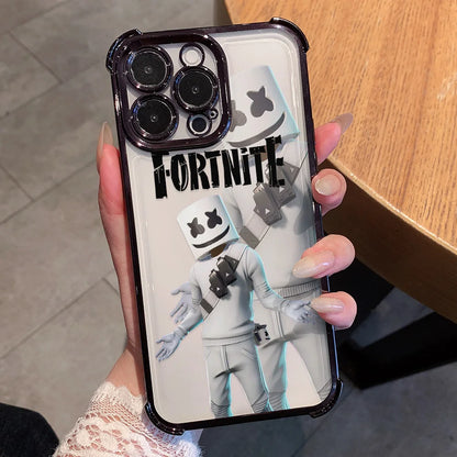 Hot Fortnites Game Plating Handyhülle für iPhone 17 17e 16e 16 15 14 13 12 11 Pro Max X XR XSMax 7 8 Mini Air Plus, sturzsicher