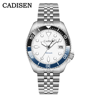 CADISEN New Luminous Men Mechanical Wristwatches Ceramic Bezel MIYOTA 8215 Sapphire Glass Automatic Watch Men Relogio Masculino