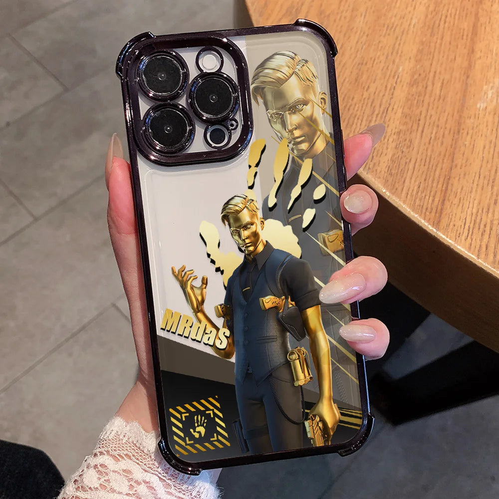 Cartoon Games F-Fortnite-belagt telefoncover til Xiaomi 15T 15 14 13 Poco M7 F7 F4 F5 X7 X6 X5 Pro Ultra 4G 5G med anti-fald-airbag