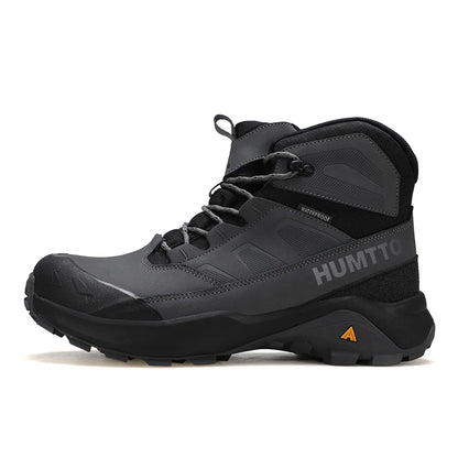HUMTTO Sapatilhas de Caminhada Impermeáveis para Homem, Botas de Caça Táticas de Deserto, Botas de Trekking pelo Tornozelo para Homem e Mulher, Quentes em Couro