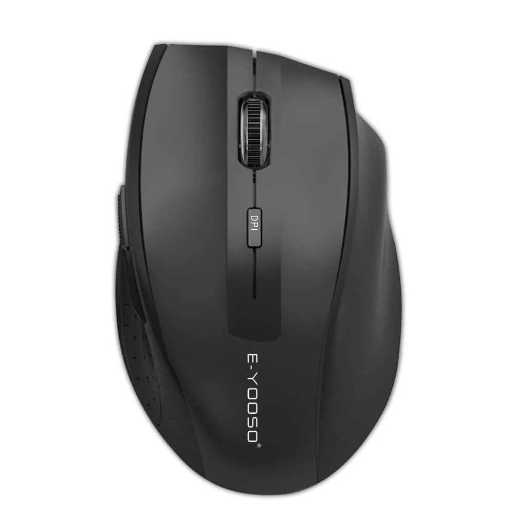 E-YOOSO E-1010 Ratón gaming inalámbrico USB 2.4G, óptico 2400 DPI, ergonómico para oficina, portátil y PC