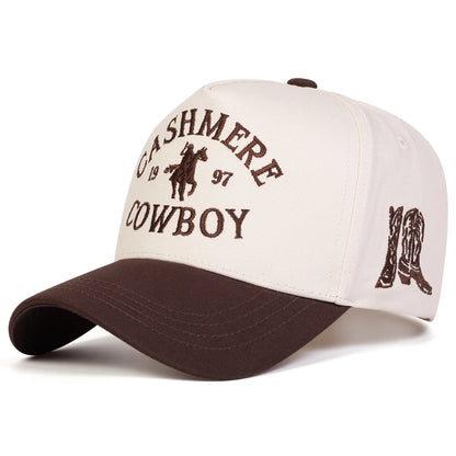 Unisex COWBOY Letter Embroidery Baseball Caps Spring and Autumn Outdoor Adjustable Casual Hats Sunscreen Hat Sports Cap