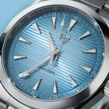 Ceas Watchdives WD0006, mecanism VH31 cu secundar fluid, sticlă de safir bombată, strat luminescent BGW9, rezistent la apă până la 10 bari, 38 mm, stil vintage