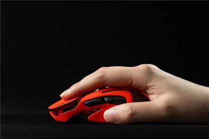Angry Miao Infinity Gaming Wireless Mouse Hot-Swappable Metal Ultralight Hollow PAW3950 Dual 8K Wired Tri-Mode Orange