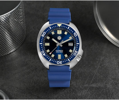 San Martin Turtle Men Diver Watch 44mm NH35 Automatic Mechanical Wristwatch Sapphire Waterproof 200m Luminous Relojes SN0047