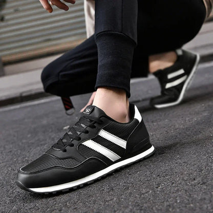Autumn Sports Shoes Men's Flat Running White Durable Classic Casual Shoes Low Cut Trendy  Fashionable Hiking and Walking Shoes