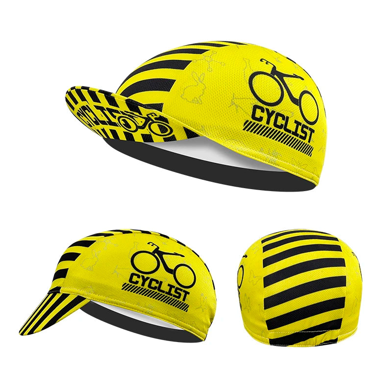 Polyester Quick Dry Cycling Men's Caps Road Bike Sports  Universal Size Summer Cool Cartoon Print