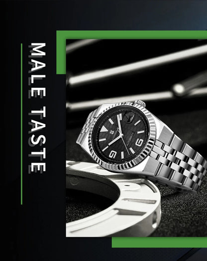 Corgeut 40mm Luxury NH35 Movt Man Sport Clock Automatic Relogio Masculino Mechanical Wristwatch Sapphire Ice Blue Men's Watch