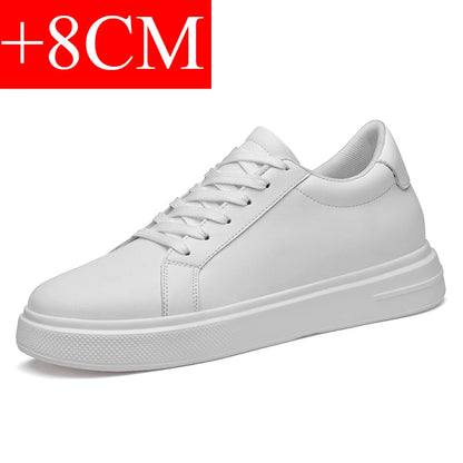 Baskets pour homme, chaussures rehaussantes, semelles rehaussantes, talons hauts de 6 à 10 cm, chaussures en cuir, chaussures de sport, chaussures pour homme