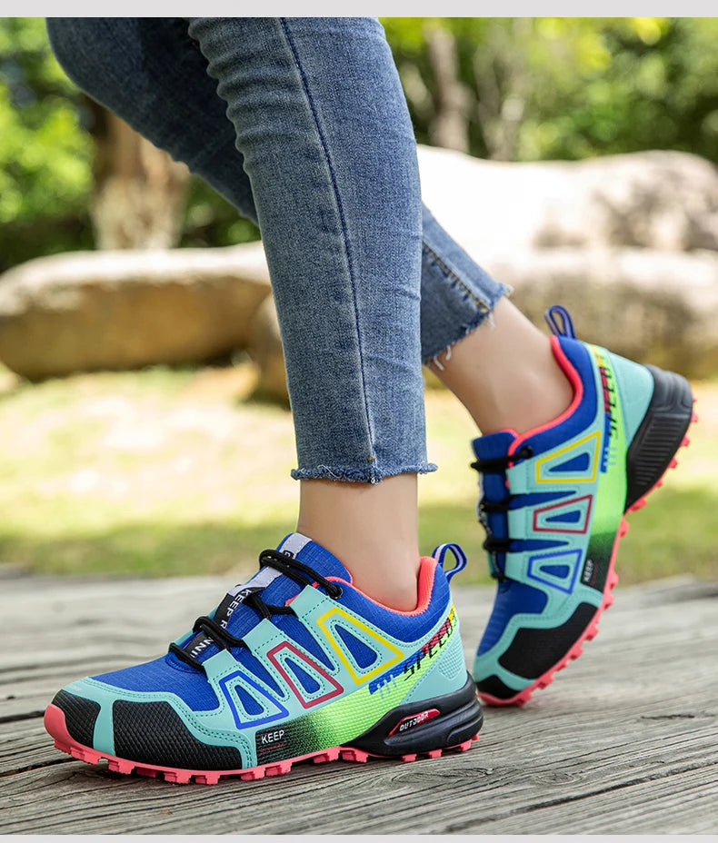 Women's Waterproof Hiking Shoes Outdoor Sports Shoes Women's Walking Travel Sports Shoes Bicycle Sports Shoes Running Sports Sho