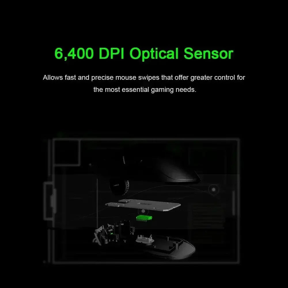 Razer nytårsgave Thunder Snake Viper Mini kablet e-sport-gamingmus til computer og laptop med RGB-lys, til små hænder