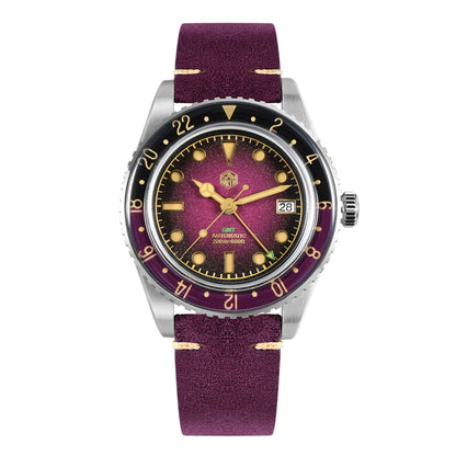 San Martin 2025 Men's Watches Retro NH34 GMT Sandwich Dial 40mm Bidirectional Sapphire Bezel Luxury Sports Watch 20Bar SN0134