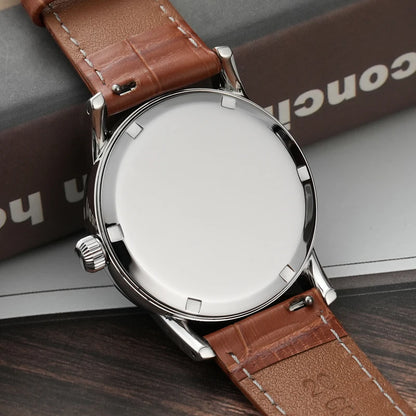Chameri GS04 Quartz Watch VH31 Sweep Movement Business Watch Sapphire Crystal 100m Waterproof 316L Stainless Steel Vintage Watch