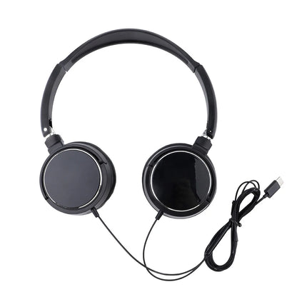 Écouteurs filaires 3.5mm/type-c, suppression du bruit, casque d'écoute sur l'oreille, écouteurs stéréo flexibles et réglables pour PC MP3 Mobile