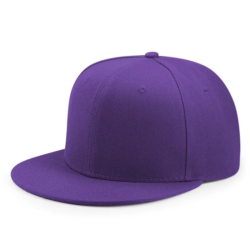 Partihandel 40 färger Justerbara platta snapback-kepsar med skärm Dam Mode Polyester Enfärgad basebollkeps Herr Hiphop Blank sportkeps