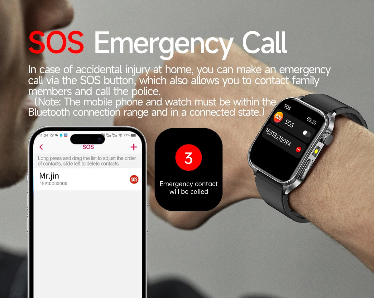 2026 New 650nm Laser Therapy Blood Fat Uric Acid Blood Pressure Smart Watch ECG+PPG Precise Health Monitor Smartwatches For Men