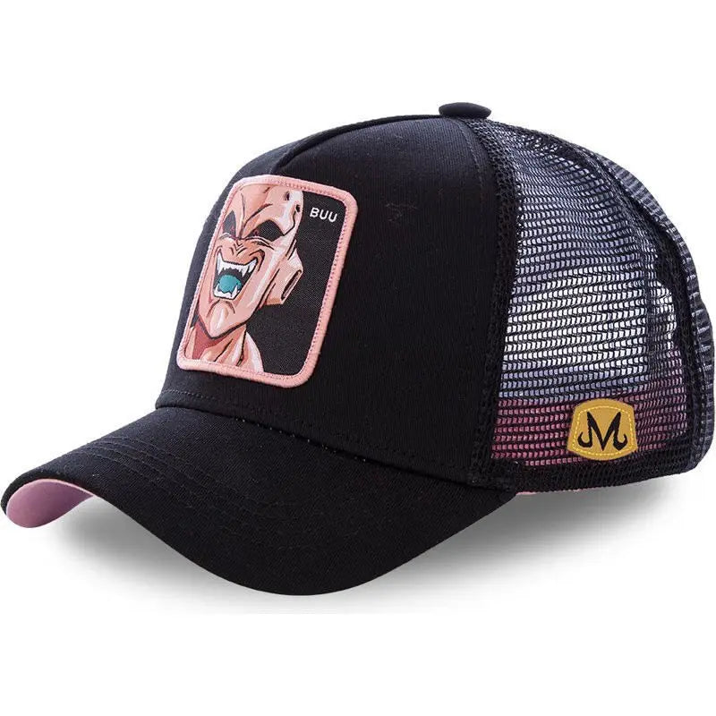 Dragon Ball Styles Anime Son Goku Bomuld Ny baseballkasket til mænd og kvinder Hip Hop Far Justerbar mesh-kasket Trucker-kasket
