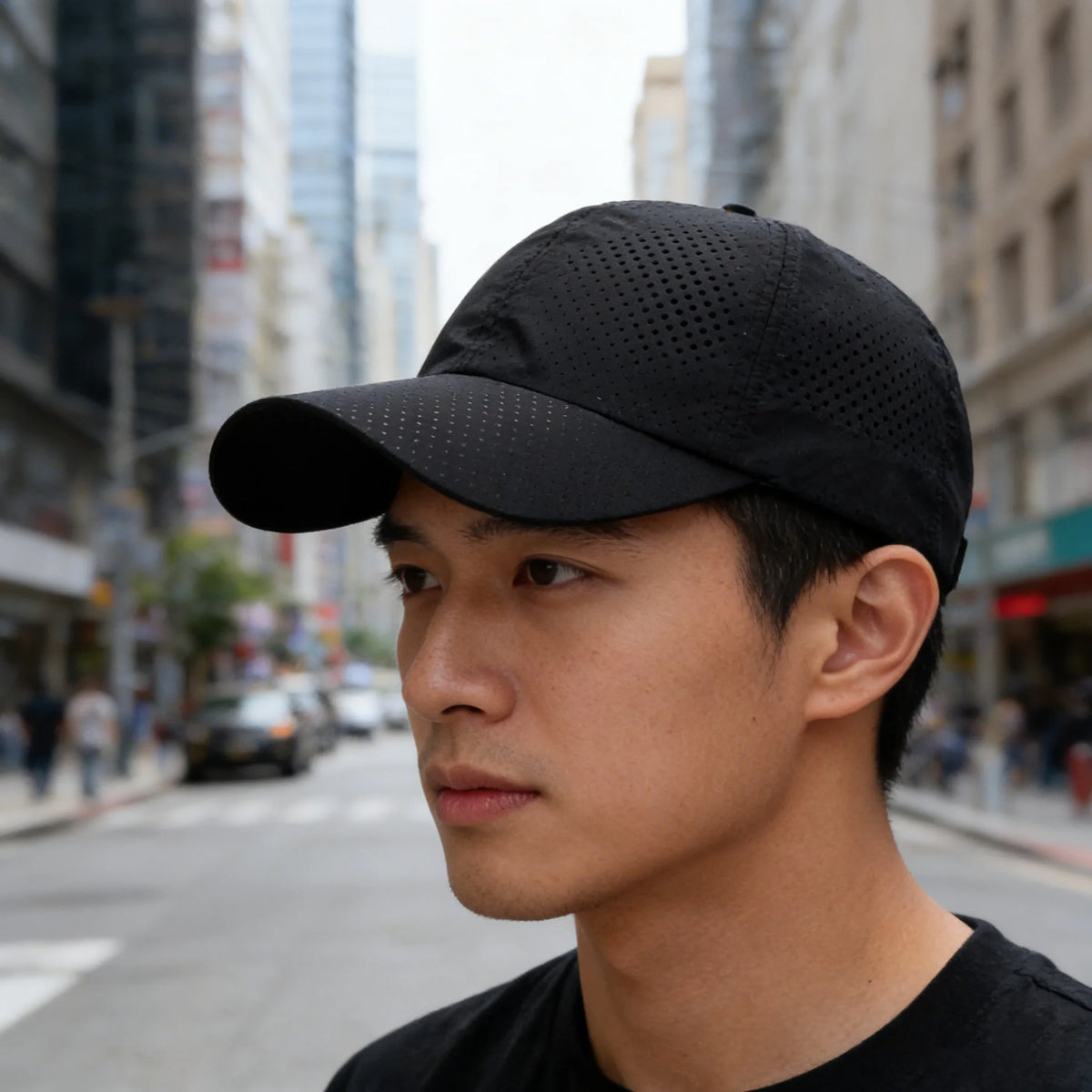Mütze Herren Frühjahr/Sommer einfarbige Netzmütze Baseballmütze Damen Herbst Koreanische Ausgabe Sonnenschutzmütze Netz atmungsaktive Schirmmütze